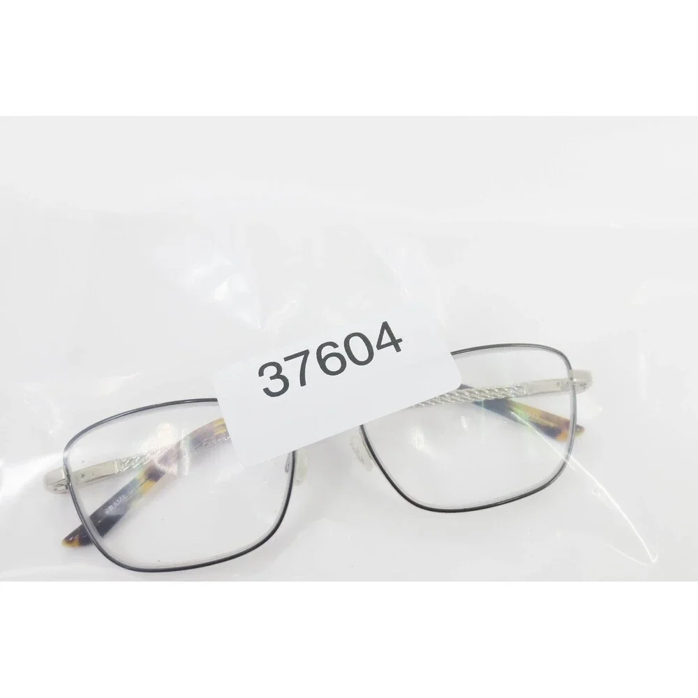 Club Master CM 202227 Black Gold Rectangular Eyeglasses Frames 52-16-135 Twisted